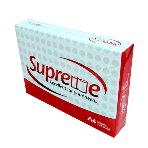 1 THÙNG GIẤY IN, GIẤY PHOTO SUPREME A4 ĐỎ ĐL 70GSM_NHẬP KHẨU THÁI LAN