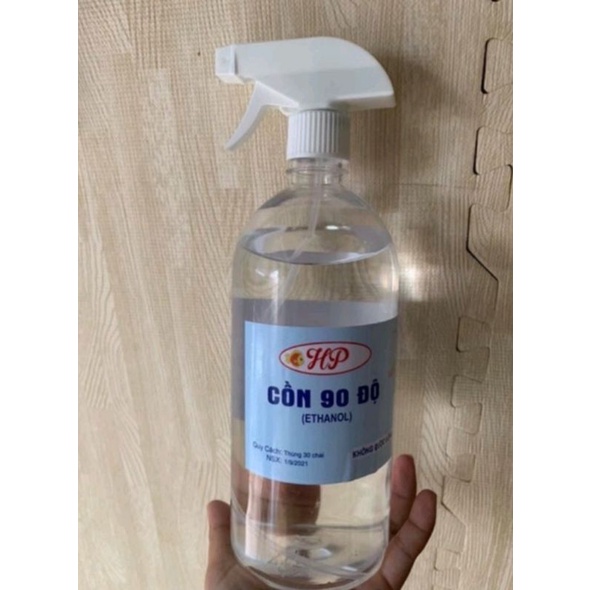 Chai cồn xịt sát khuẩn 90 độ 1 lít chính hãng HP không pha, nguyên chất