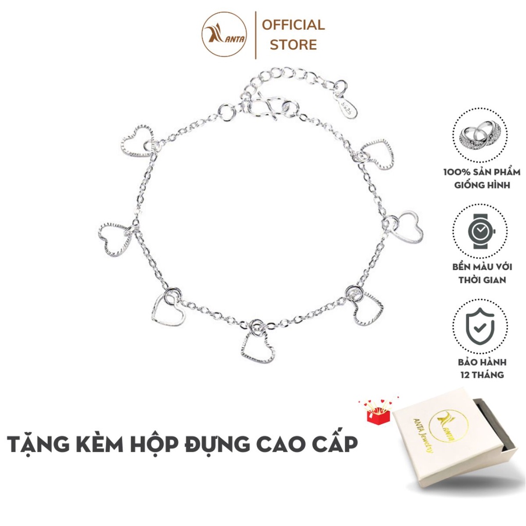 Vòng đeo tay phối tua rua hình trái tim thời trang xinh xắn dành cho nữ ANTA Jewelry - ATJ7020