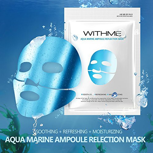 Kết quả hình ảnh cho Mặt nạ cấp nước WithMe Aqua Marine Ampoule Reflection Mask"