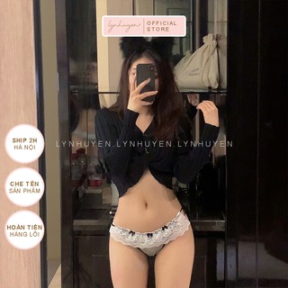 Quần Lót Nữ Ren Nơ Nhỏ Dây Hông Lynhuyen - 3 Màu - QL004