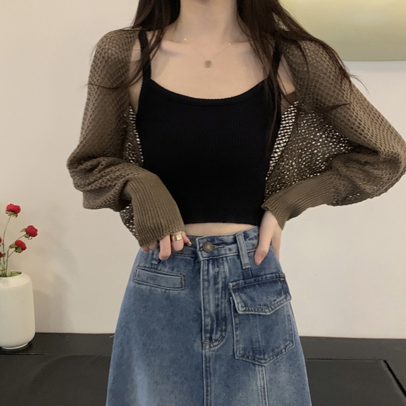 Áo Khoác Cardigan Tay Dài Dáng Rộng Chống Nắng Thời Trang Mùa Hè Tinh Tế Cho Nữ