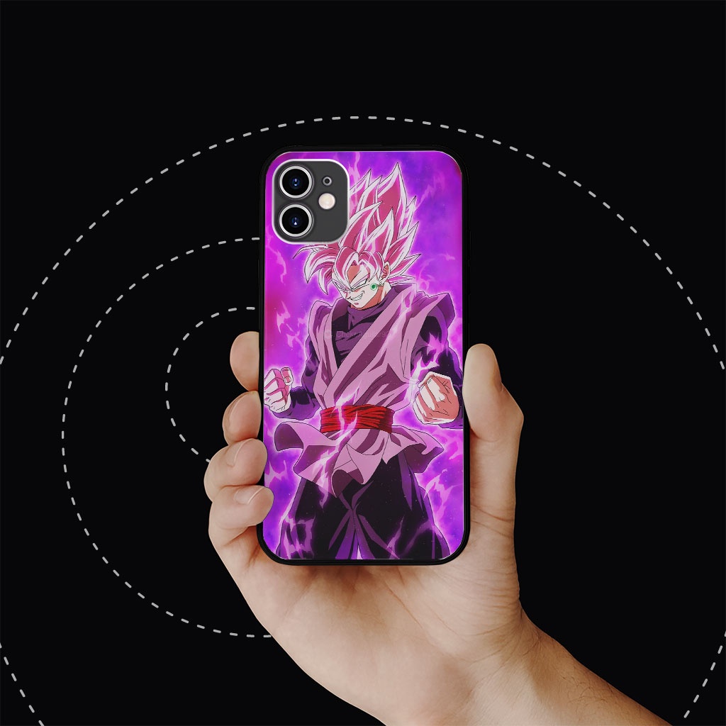 Ốp điện thoại Black Goku Super Saiyan  vận công hiển thánh dành cho Iphone 6 7 8 Plus 11 12 13 PRO MINI GOKPOD00063