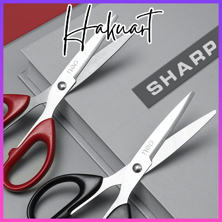 Kéo Deli Cắt Giấy Văn Phòng Tiện Lợi Lưỡi Sắc Bén - Họa Cụ Hakuart