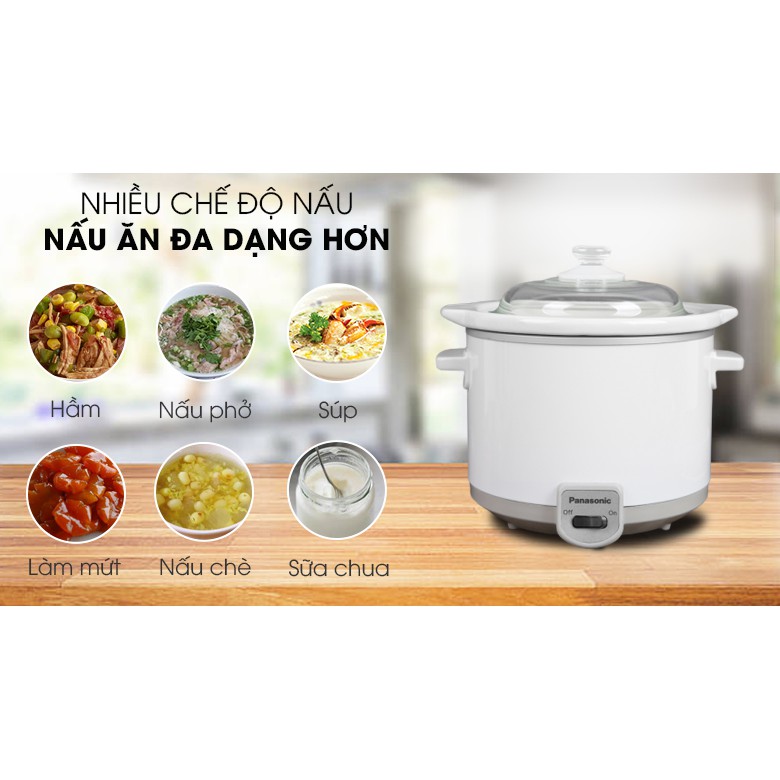 Nồi nấu chậm 1,5L Panasonic NF-N15SRA - Hàng chính hãng