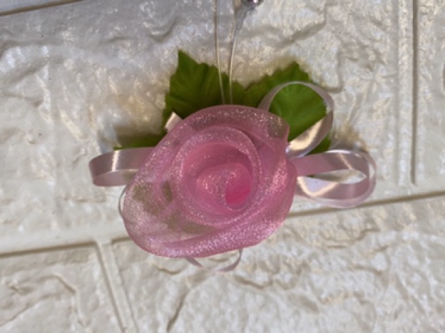 Hoa hồng voan cài áo hộp 20 bông