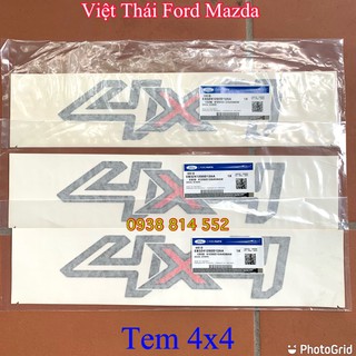 Tem chữ 4x4 viền đen ranger 16 chính hãng