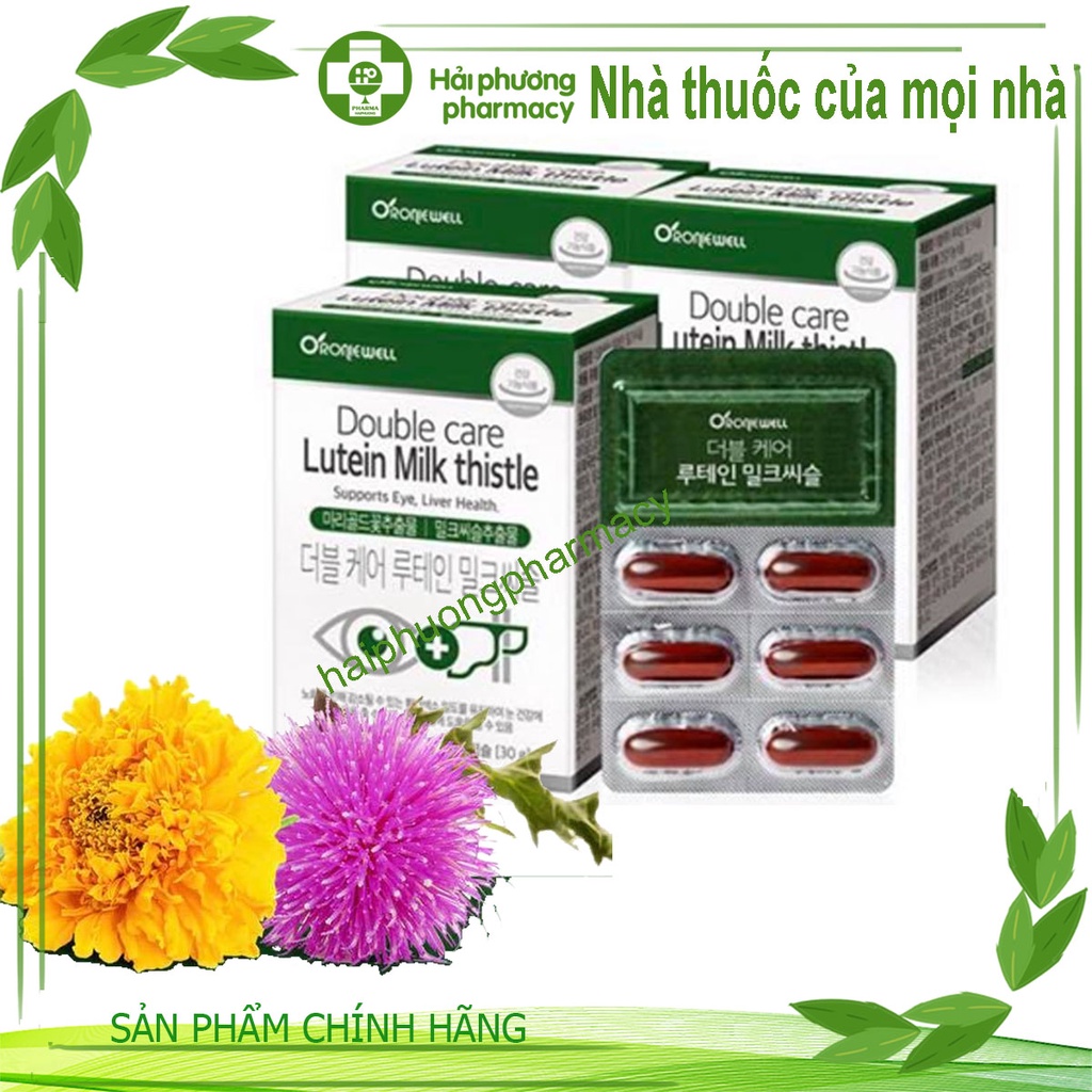DOUBLE CARE lutein milk thistle - Bổ mắt, Bổ Gan - 30 viên Hàn Quốc