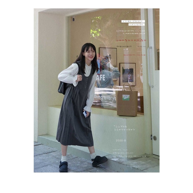 Áo sơ mi trắng tay phồng phong cách Hàn Quốc thời trang mùa thu hàng mới