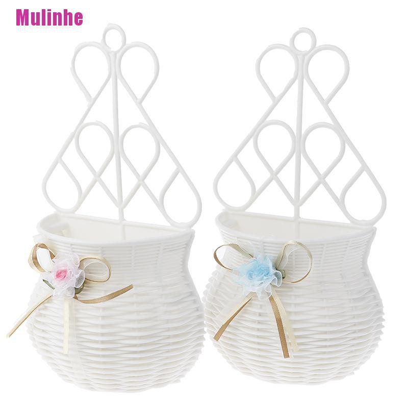 Giỏ hoa treo tường dùng trang trí sân vườn DIY độc đáo