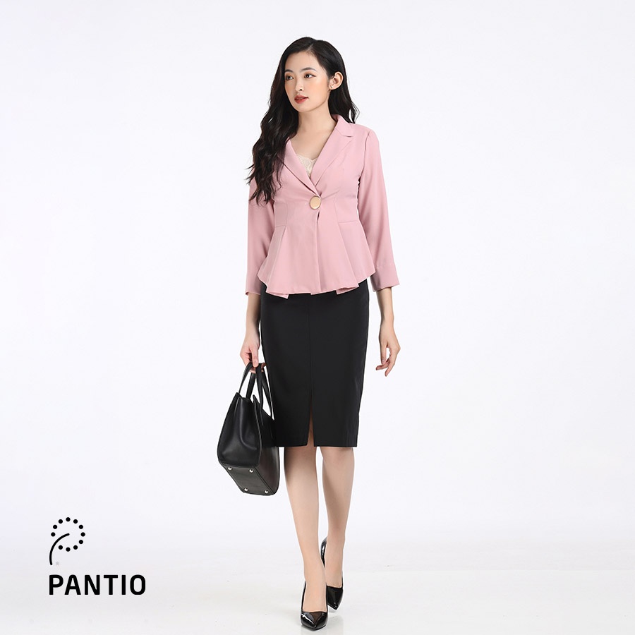 FJD5706 - Chân váy dài đen trơn đơn giản - PANTIO