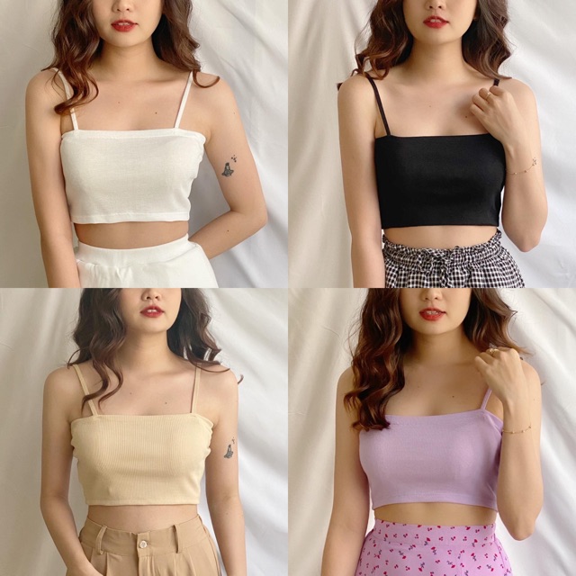 [Mã WASKT410K giảm 10K đơn 50K] Lee camisole - Áo hai dây form ngang - Somalyng.studio | BigBuy360 - bigbuy360.vn