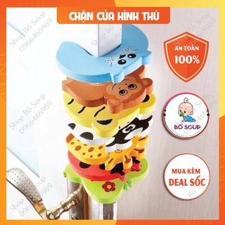 Xốp chặn cửa chống kẹt tay an toàn cho bé có nhiều hoạ tiết hình thú đáng yêu Shop Bố Soup