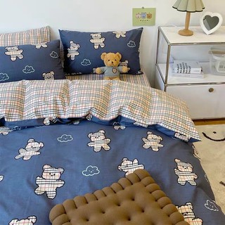 Set chăn ga 4 món- gấu teddy