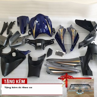 Bộ nhựa xe wave s110 đời 2008 đến 2010 màu xanh tím than dàn áo xe máy wave s110