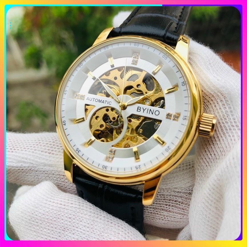 Đồng Hồ Cơ Nam Automatic Byino Dây Da