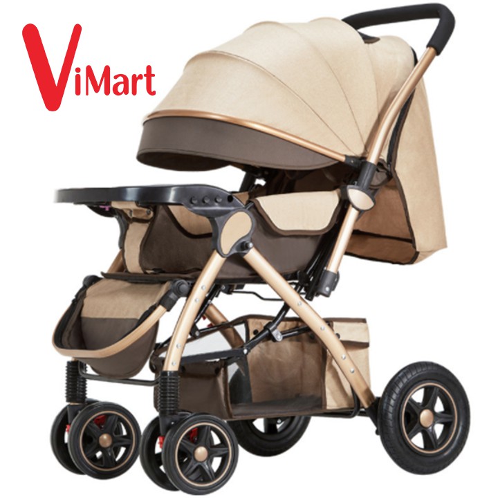 Xe đẩy trẻ em, Nôi đẩy trẻ em cao cấp 2in1 gấp gọn, đa năng 3 tư thế nằm-ngồi-nghỉ cho bé từ 06 - 36 tháng tuổi