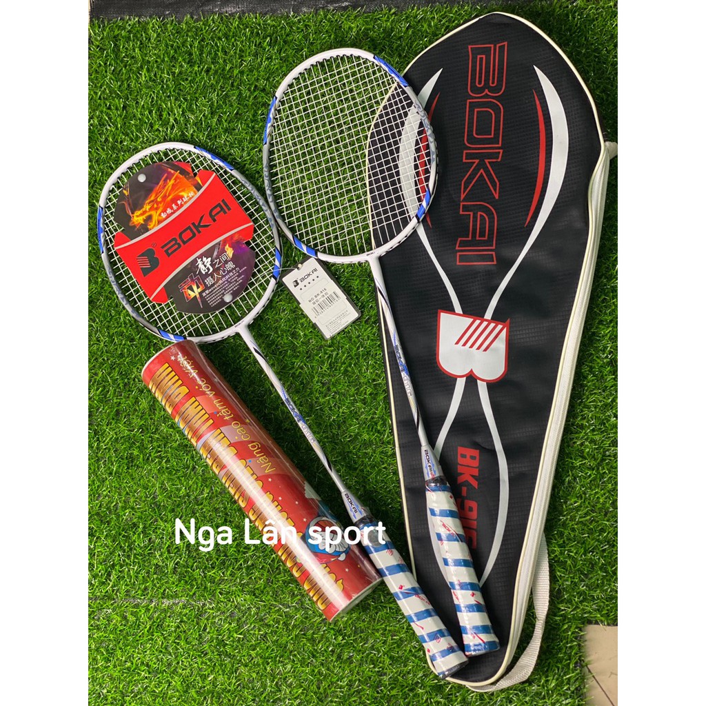 Vợt cầu lông Bokai chính hãng  siêu bền khung vợt chịu lực cao - clip thật ảnh tự chụ