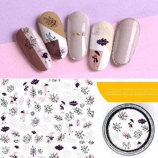 Sticker nails hoa - hình dán móng 3D 3619