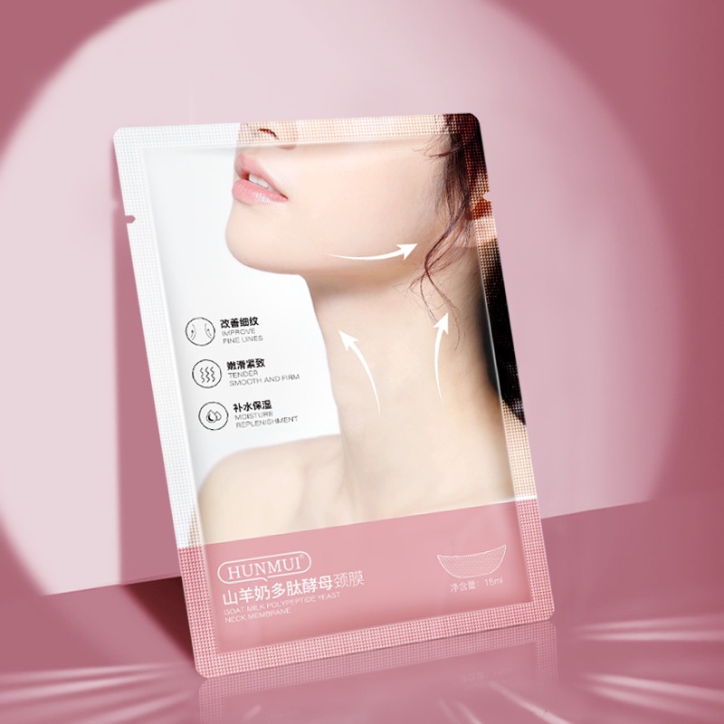 Mặt Nạ Cổ Từ Sữa Dê Hunmui Dưỡng Ẩm Làm Săn Chắc Da Cổ 15ml