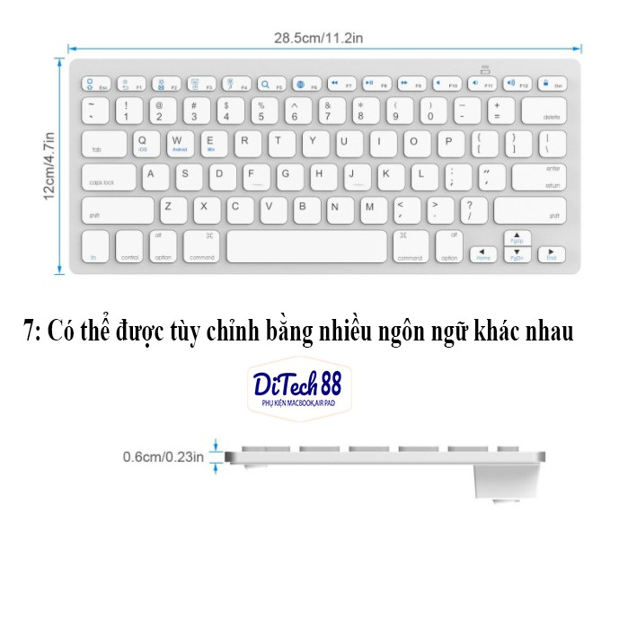 Bàn phím Bluetooth Magic X5 hỗ trọ IOS ANDROID WINDOWNS,Bàn phím không dây chất lượng