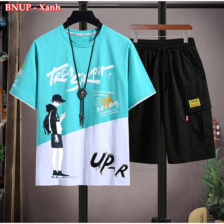 Đồ bộ nam .Bộ nam unisex phong cách Hàn quốc chất vải cotton cao cấp MÃ BỘ BNUP
