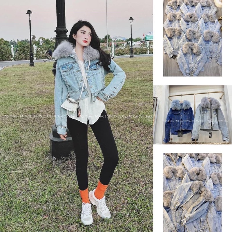 Bán sỉ áo khoác bò mũ lót lông