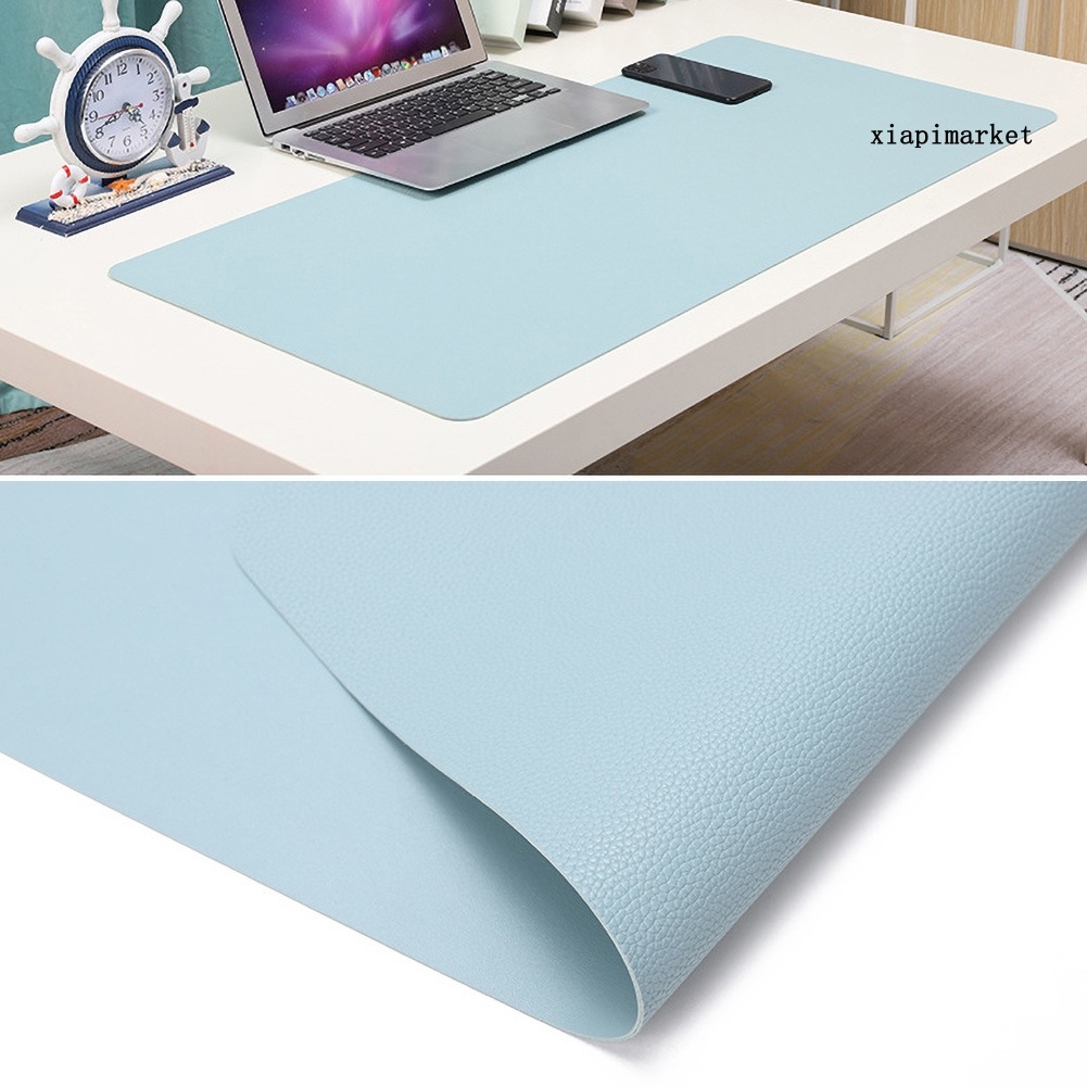 LOP_Double-sided Waterproof Portable Faux Leather Mouse Pad Desktop Mat Table Cover