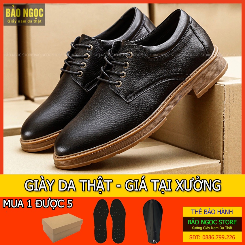 Giày Da Nam Cao Cấp Cực Cá Tính - Da Bò Thật Mềm Mại - Cột Dây Phong Cách Trẻ Trung Mạnh Mẽ - Mã Dr116