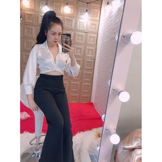 Áo cổ phi buộc nơ siêu sexy