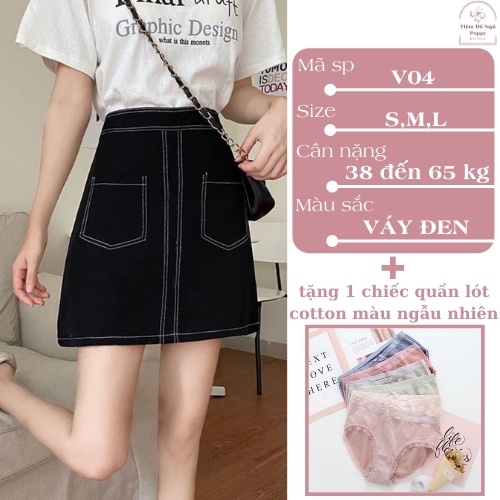 Chân váy chữ A ngắn chỉ viền trơn kèm lót mặc trong váy, Chân váy nữ Hàn Quốc cao cấp giá  rẻ POPPY-V04 | BigBuy360 - bigbuy360.vn