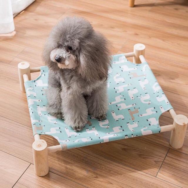 Giường gỗ cho thú cưng, dễ dàng tháo lắp và làm sạch