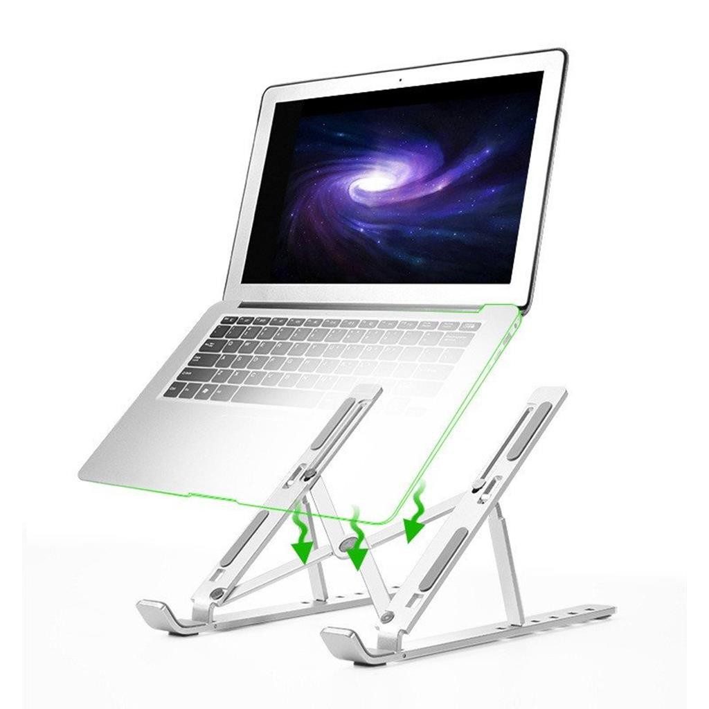 Giá đỡ laptop stand nhựa ABS hỗ trợ tản nhiệt có thể gấp gọn chỉnh độ cao để laptop, ipad, macbook, surface -dc4433