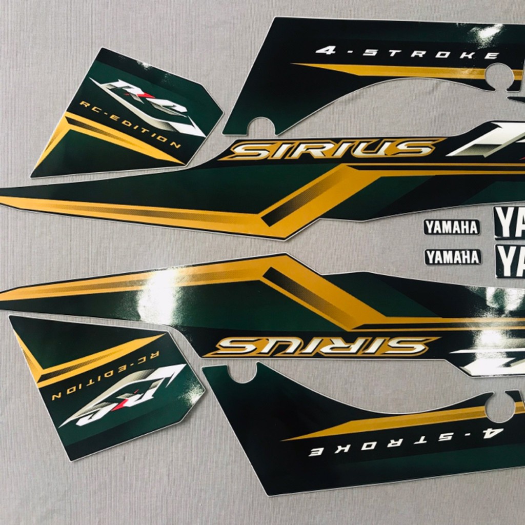 Nguyên bộ tem rời 3 lớp zin thái dán xe máy Yamaha Sirius RC màu xanh rêu