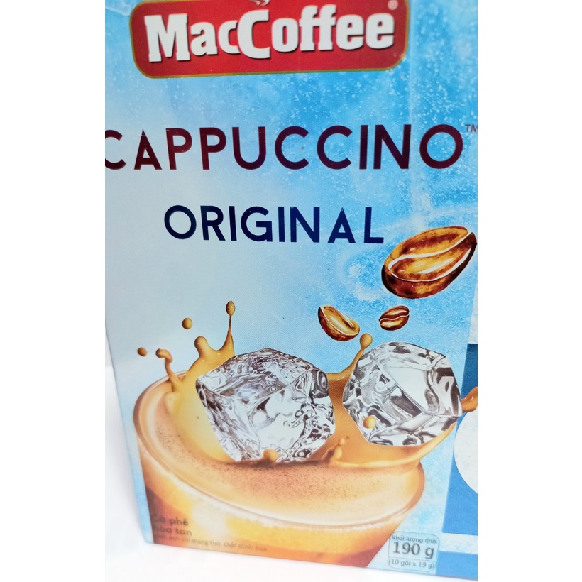 cà phê maccoffee cappuccino truyền thống 190g(10 gói) | BigBuy360 - bigbuy360.vn