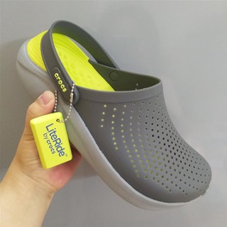 Sục Cross Literide màu xám cho nam nữ - Màu xám/ghi lót vàng xanh (CR417)