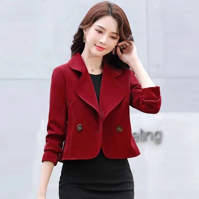 Áokhoác vest dáng ngắn thời trang xuân thu phong cách Hàn Quốc cho nữ 2021