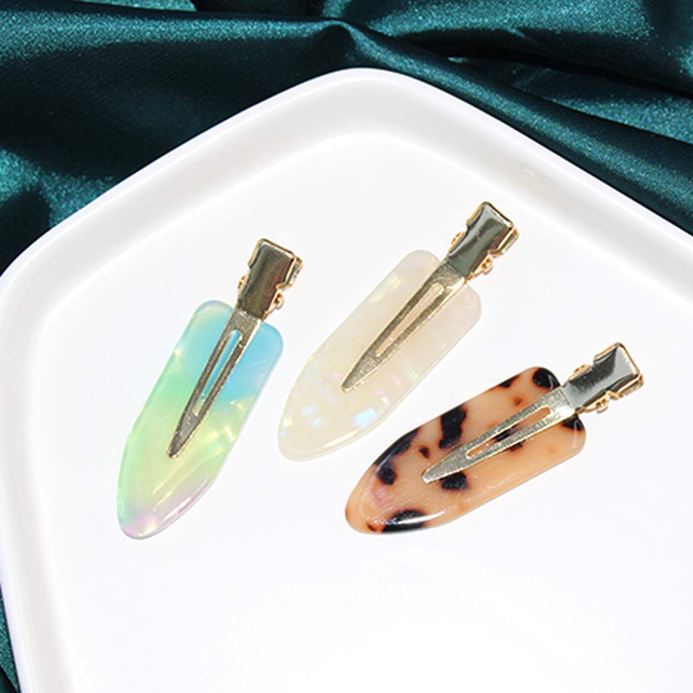 Kẹp Tóc Mái Không Cong Không Để Lại Dấu Vết Họa Tiết Da Báo Nhiều Màu Sắc Phong Cách Hàn Quốc Cho Nữ