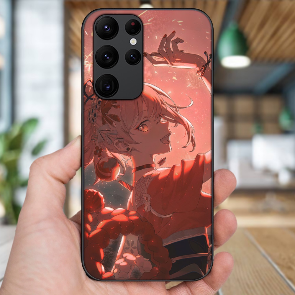 Ốp lưng Samsung S20 Ultra viền đen in hình Yoimiya Genshin Impact