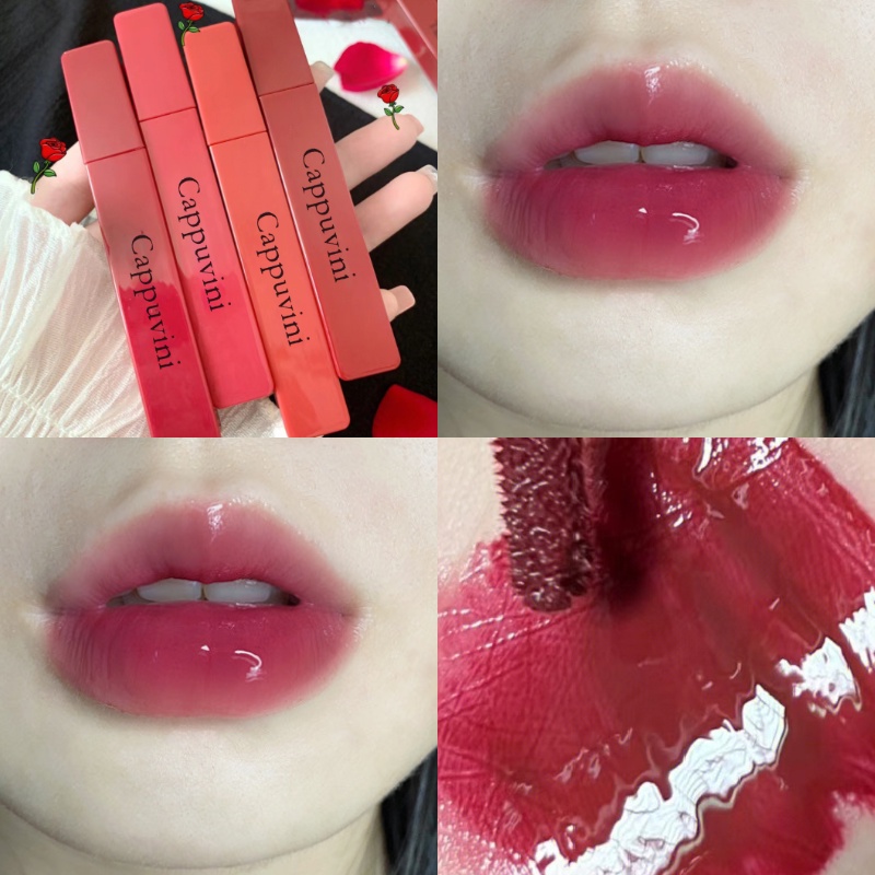 Son Bóng Trong Suốt 6 Màu Tùy Chọn Dưỡng Ẩm Tiện Dụng