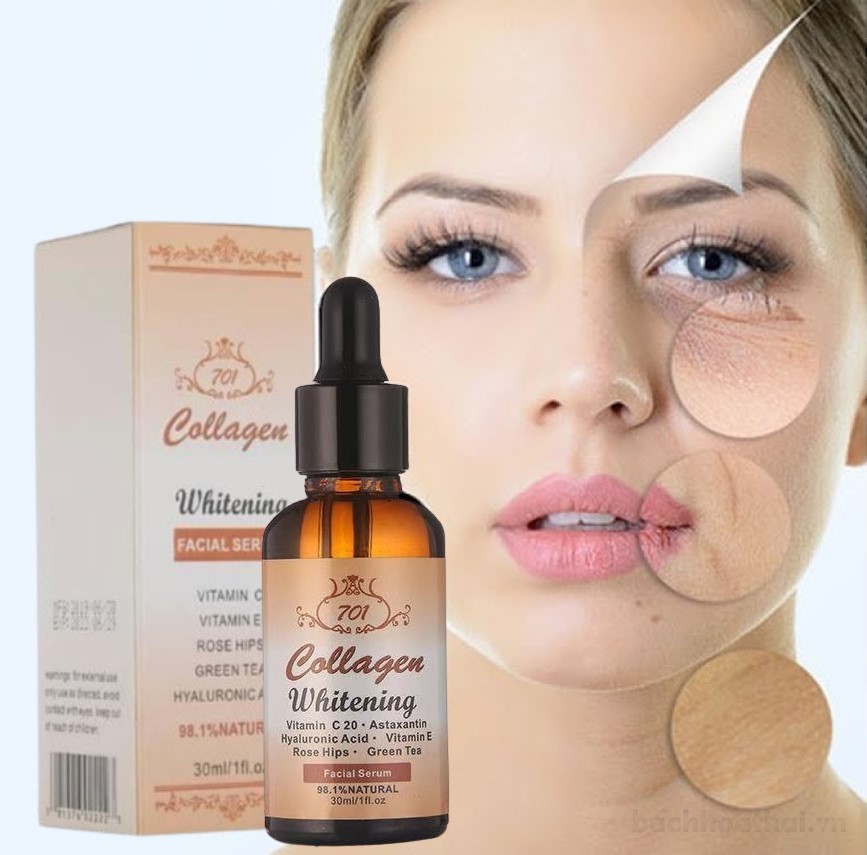 [Chính hãng] Serum dưỡng trắŉg da chốnǥ oxɏ hóa collągen Whitening Facial
