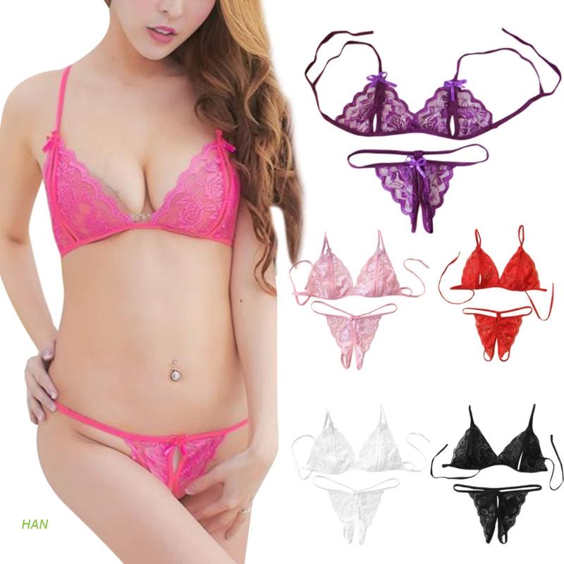 Bộ Đồ Lót 2 Món Phối Ren Quyến Rũ Cho Nữ