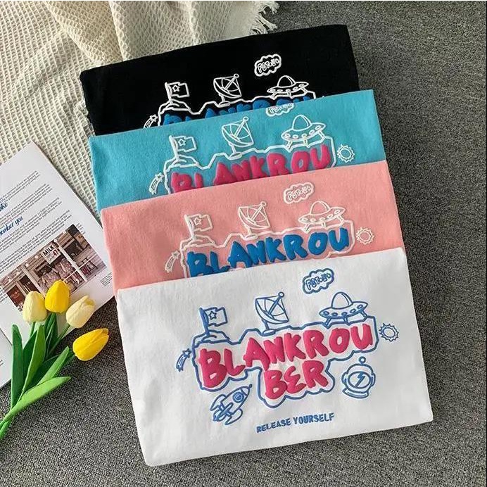 NRVP Áo Thun Nữ Cổ Tròn Ngắn Tay Thời Trang Mùa Hè Phong Cách Hàn Quốc 2022