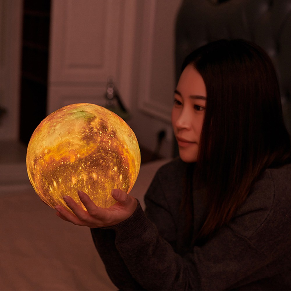 Đèn Ngủ Hình Mặt Trăng / Hành Tinh / Bầu Trời Sao 3d 16 Màu Điều Khiển Từ Xa