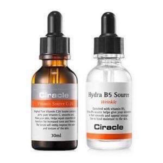 [Hàng AUTH] Tinh Chất Dưỡng Trắng, Chống Nhăn Ciracle Hydra B5 Source Wrinkle 30ml, Ciracle Vitamin Source C-20, C20