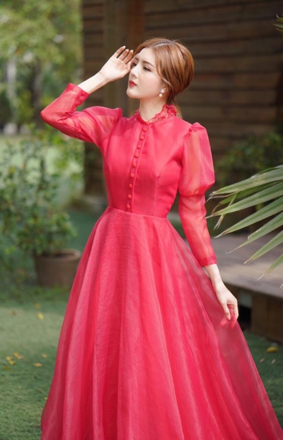 ĐẦM MAXI XOÈ TAY DÀI PHỒNG KẾT NÚT BỌC SIÊU XINH -MS44Y- SIZE M/L ĐẾN 57kg | BigBuy360 - bigbuy360.vn