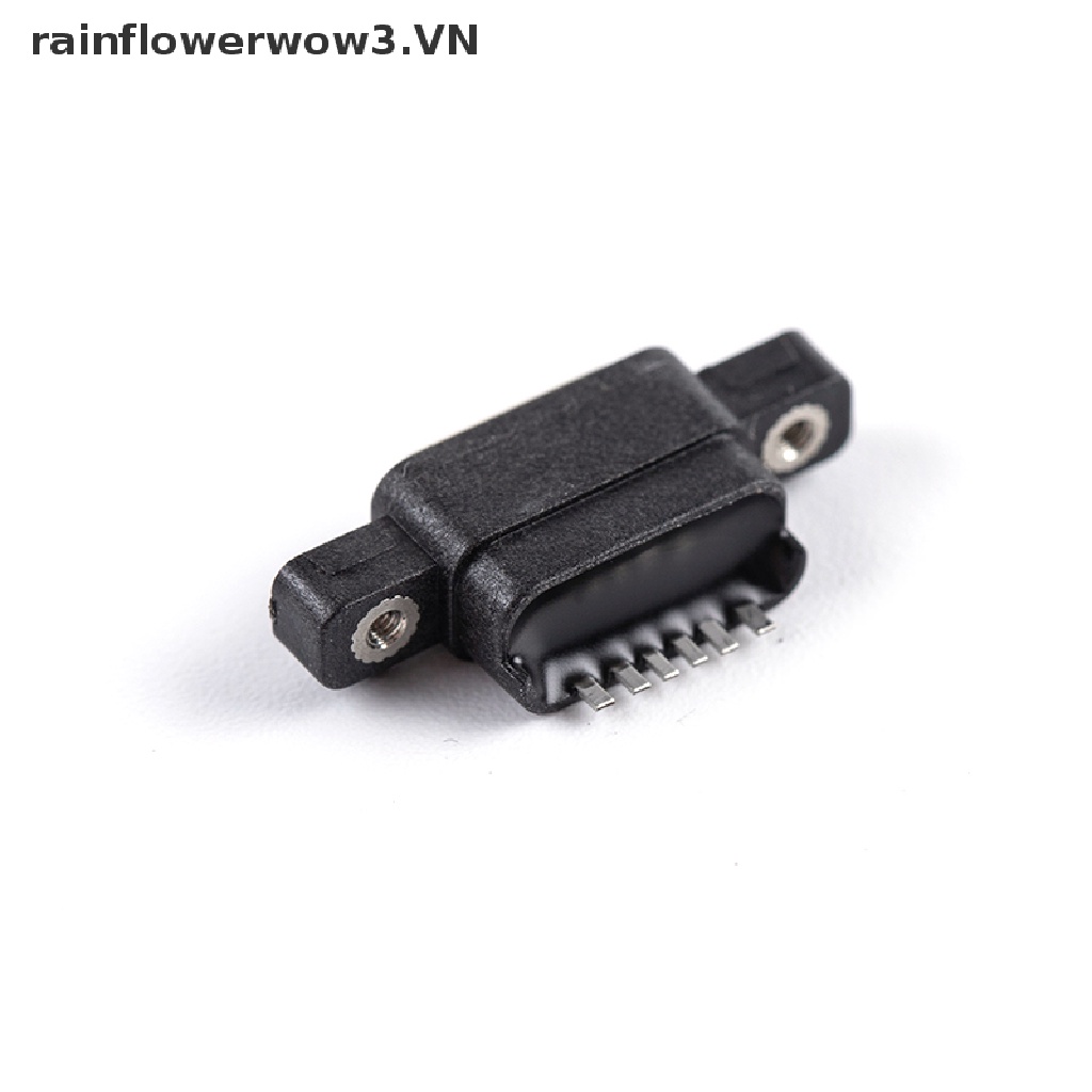 Bộ 2 Ổ Cắm Usb 3.1 Type-C 6 Pin SMD DIP Cho Cổng Sạc Nhanh PCB DIY