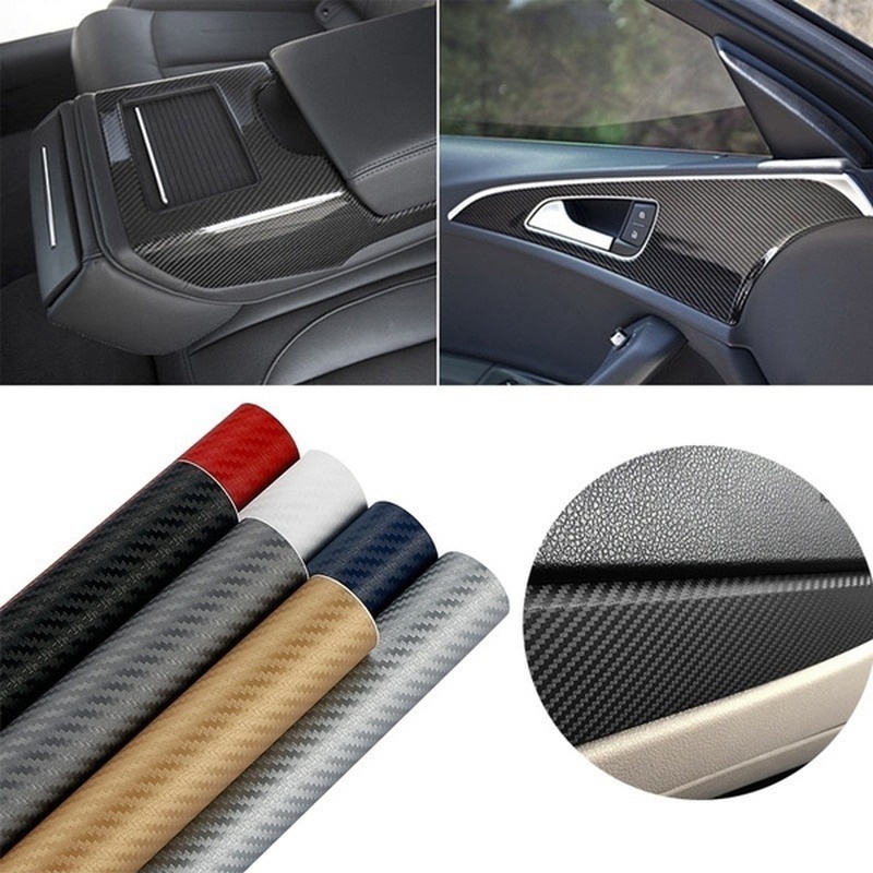 Phụ kiện ô tô Cuộn Đề Can Vinyl 6D Sợi Carbon 6D Nhiều Màu Bóng Dán Trang Trí Xe Hơi/ Xe Máy DIY
