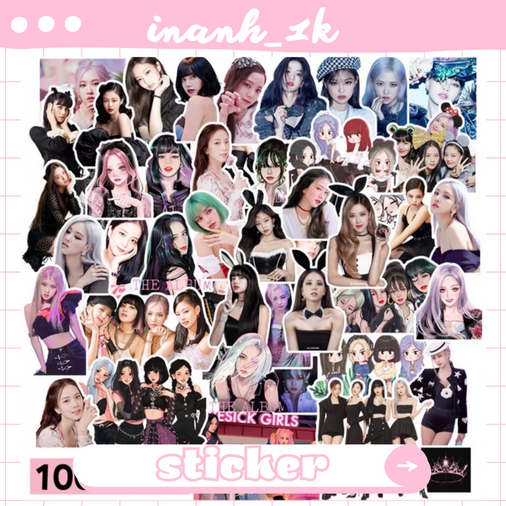 Bộ 100 hình dán nhóm nhạc Black Pink