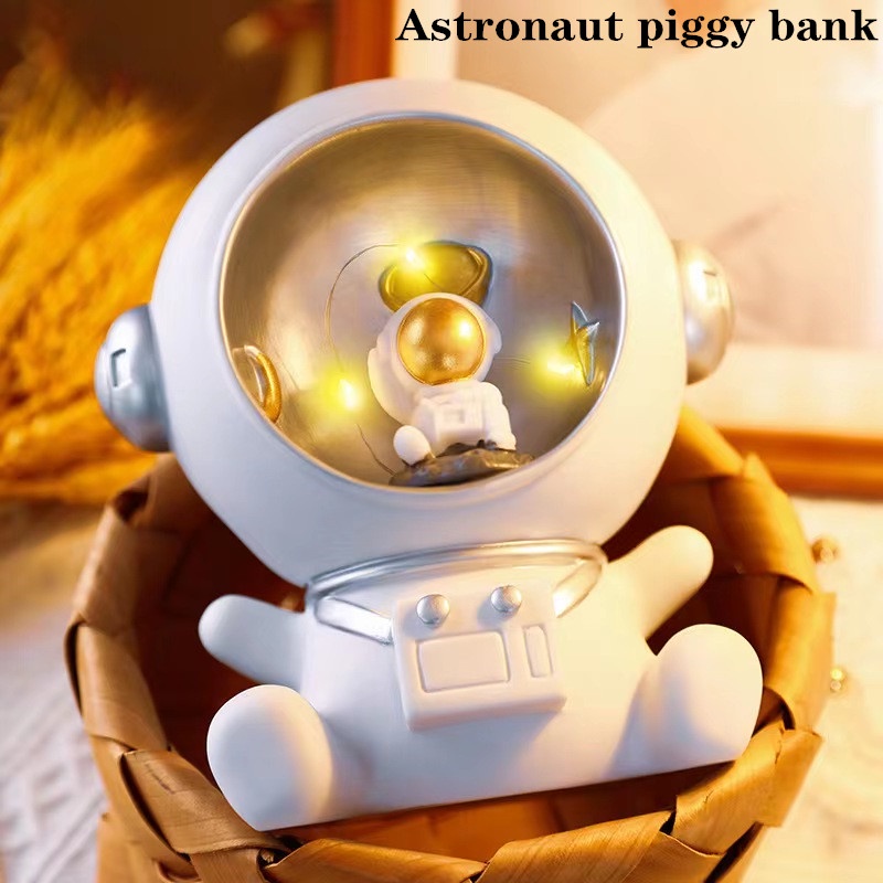 Sáng tạo trẻ em phi hành gia phi hành gia ánh sáng ban đêm con heo đất con heo đất con heo đất mùa tốt nghiệp món quà phi hành gia trang trí